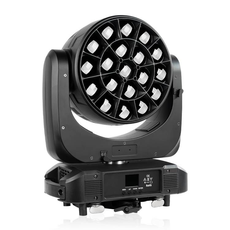 19pcs 40W Bee Eye RGBW Zoom Wash Pixel Luz principal móvil FD-LM1940B